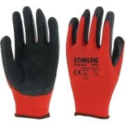 STARLİNE E-45 KIRMIZI SİYAH TIRTIKLI ELDİVEN 12 Lİ 1 PAKET